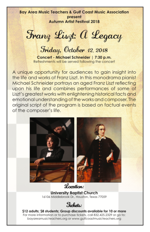 piano concert Clear Lake